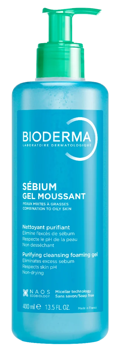 Bioderma Sébium Gel Moussant żel oczyszczający do skóry mieszanej i tłustej, 400 ml