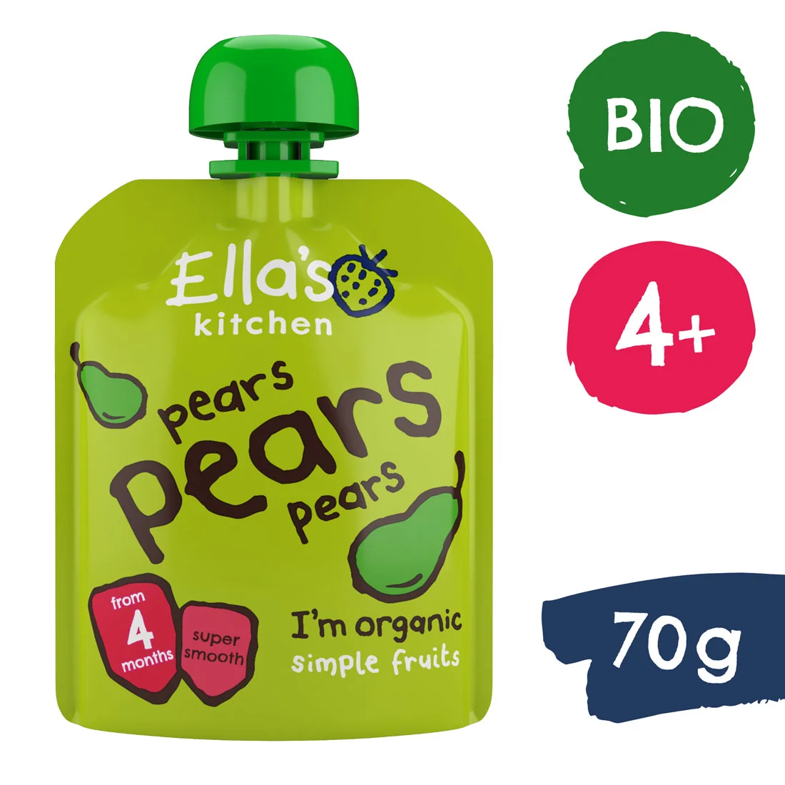 Ella's Kitchen BIO gruszkowa przekąska, 70 g