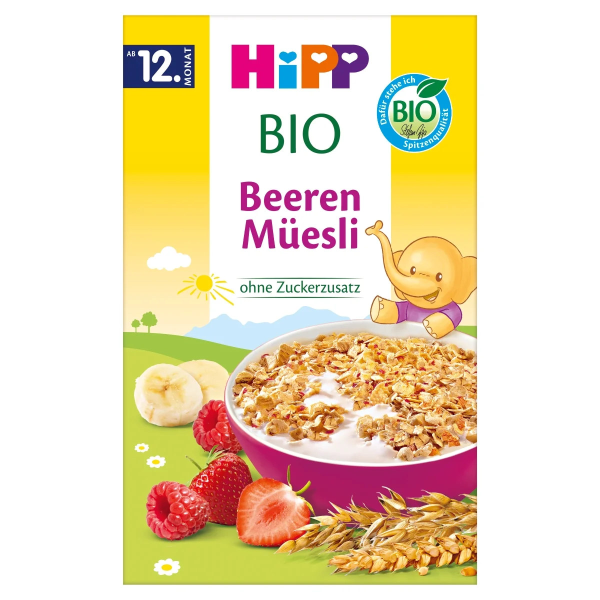 HiPP BIO musli truskawki-maliny, 200 g
