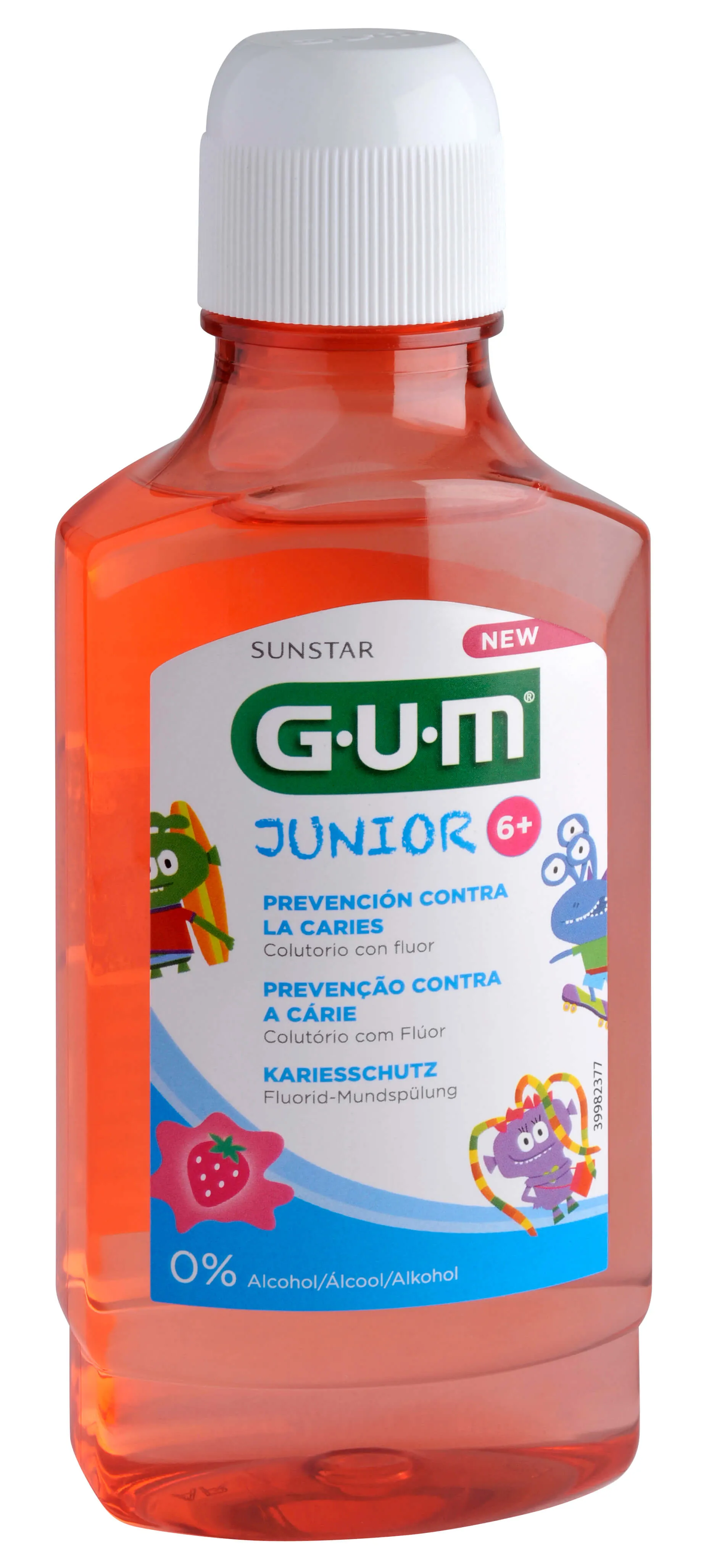 Sunstar Gum Junior Monster, płyn do płukania jamy ustnej dla dzieci w wieku 6+, 300 ml