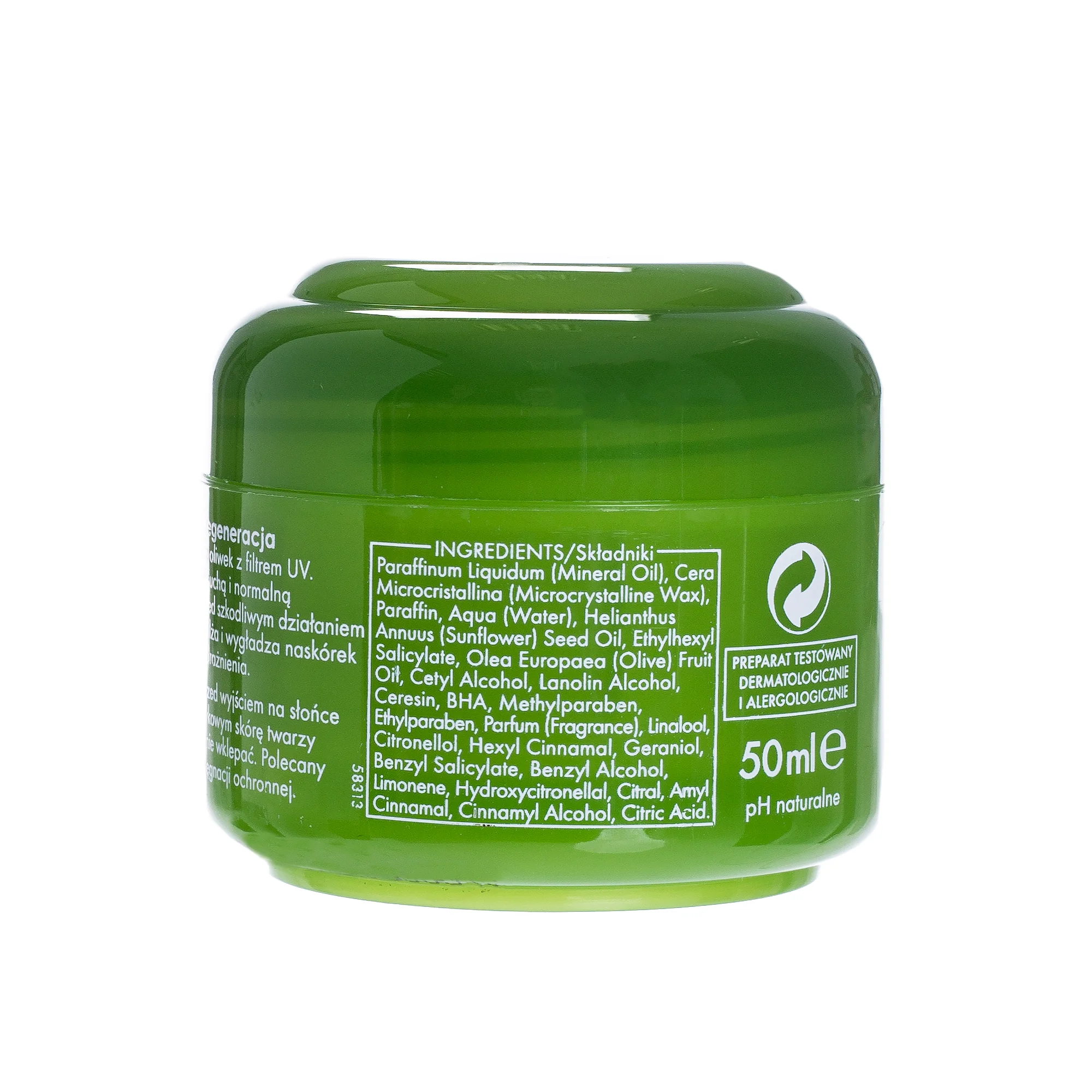 Ziaja Oliwkowa krem oliwkowy z UV cera sucha i normalna, 50 ml
