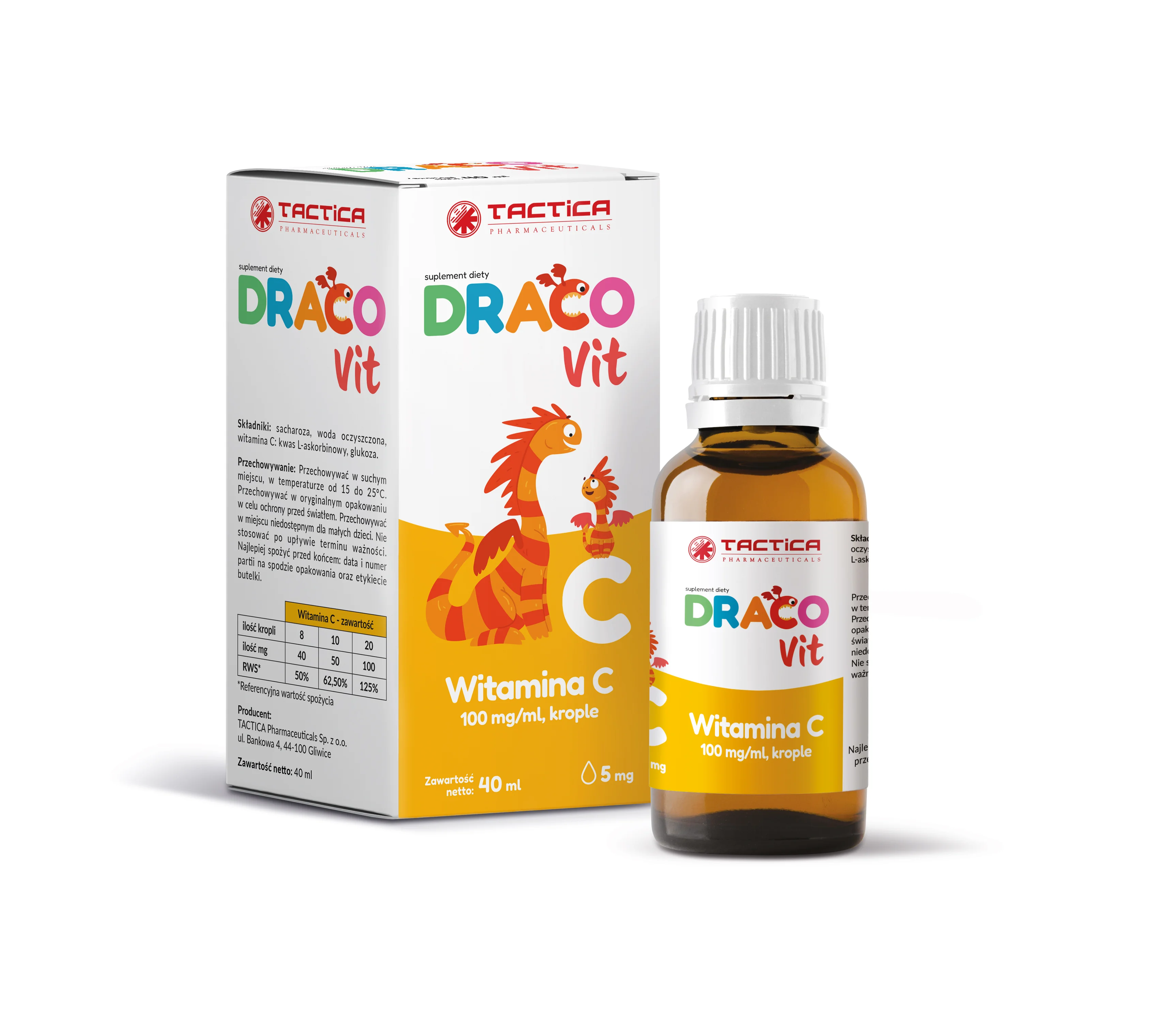 DRACOvit Witamina C krople, 40 ml