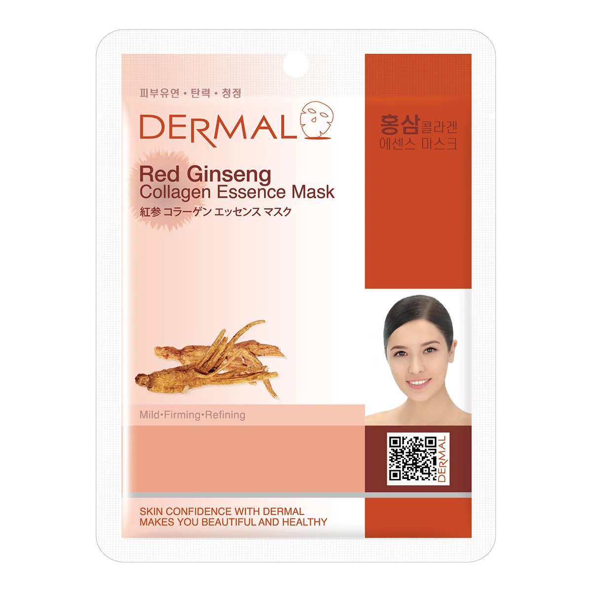 DERMAL Red Ginseng Collagen Essence Mask maska w płachcie, 23 g