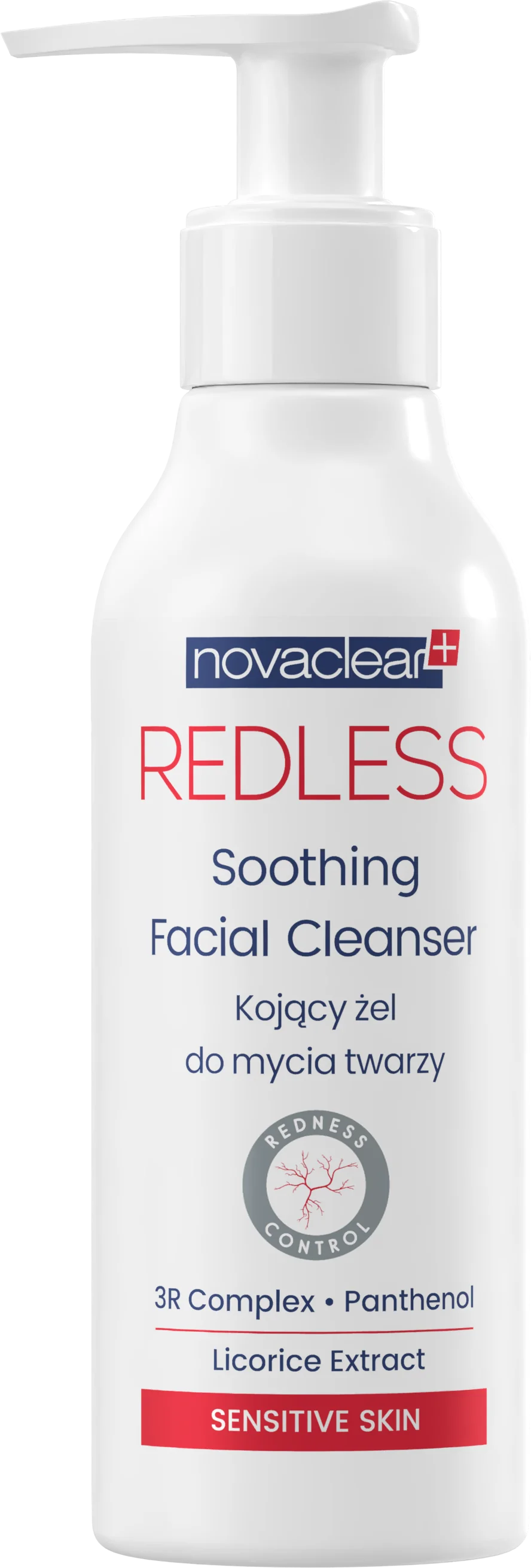Novaclear Redless kojący żel do mycia twarzy, 150 ml