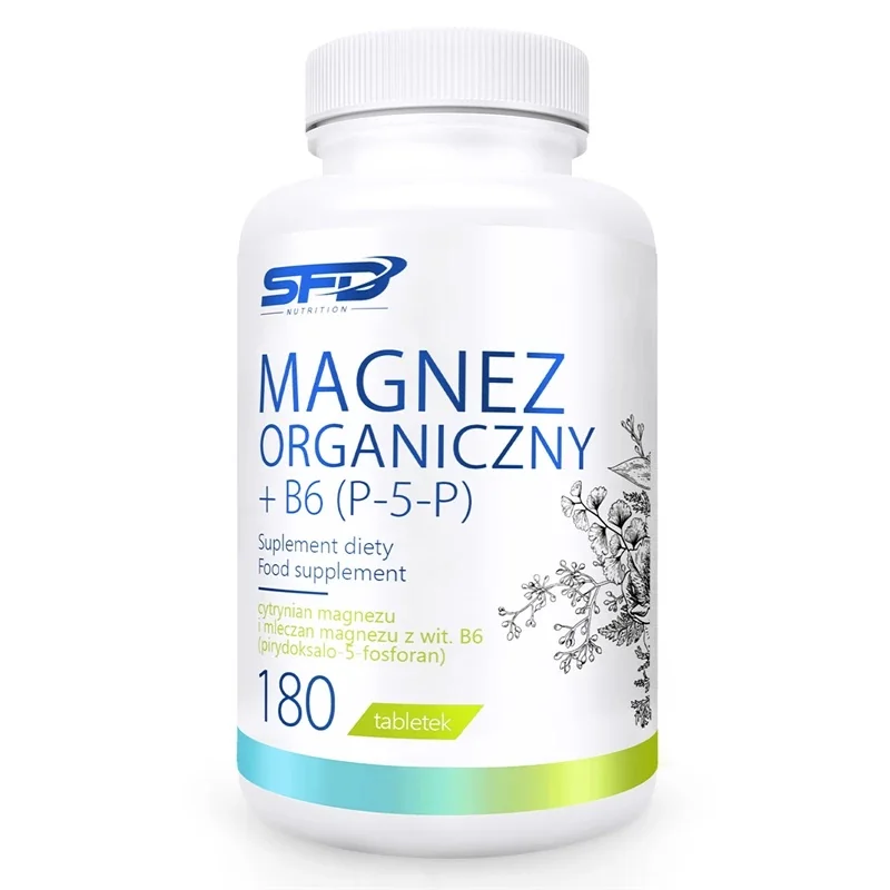 SFD magnez organiczny + B6 (P-5-P) 180 tabletek