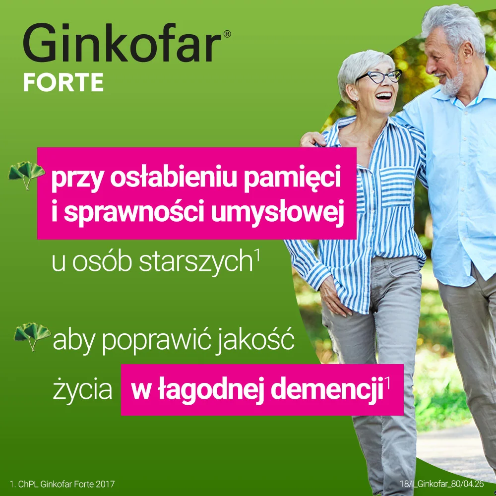 Ginkofar Forte 80 mg, 60 tabletek powlekanych