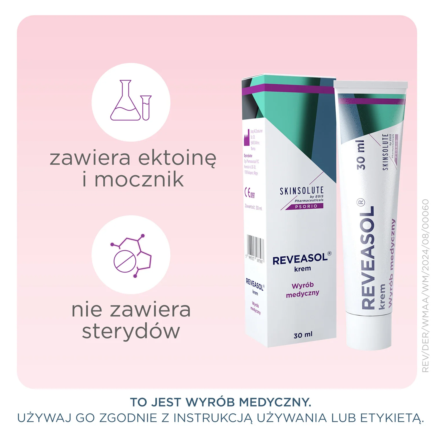 Reveasol® krem z ektoiną na łuszczycę i AZS, 30 ml