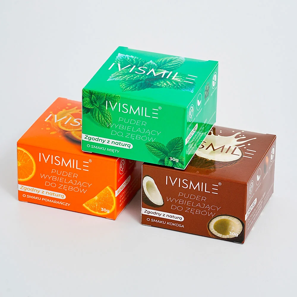 Ivismile puder wybielający zęby o smaku mięty, 30 g