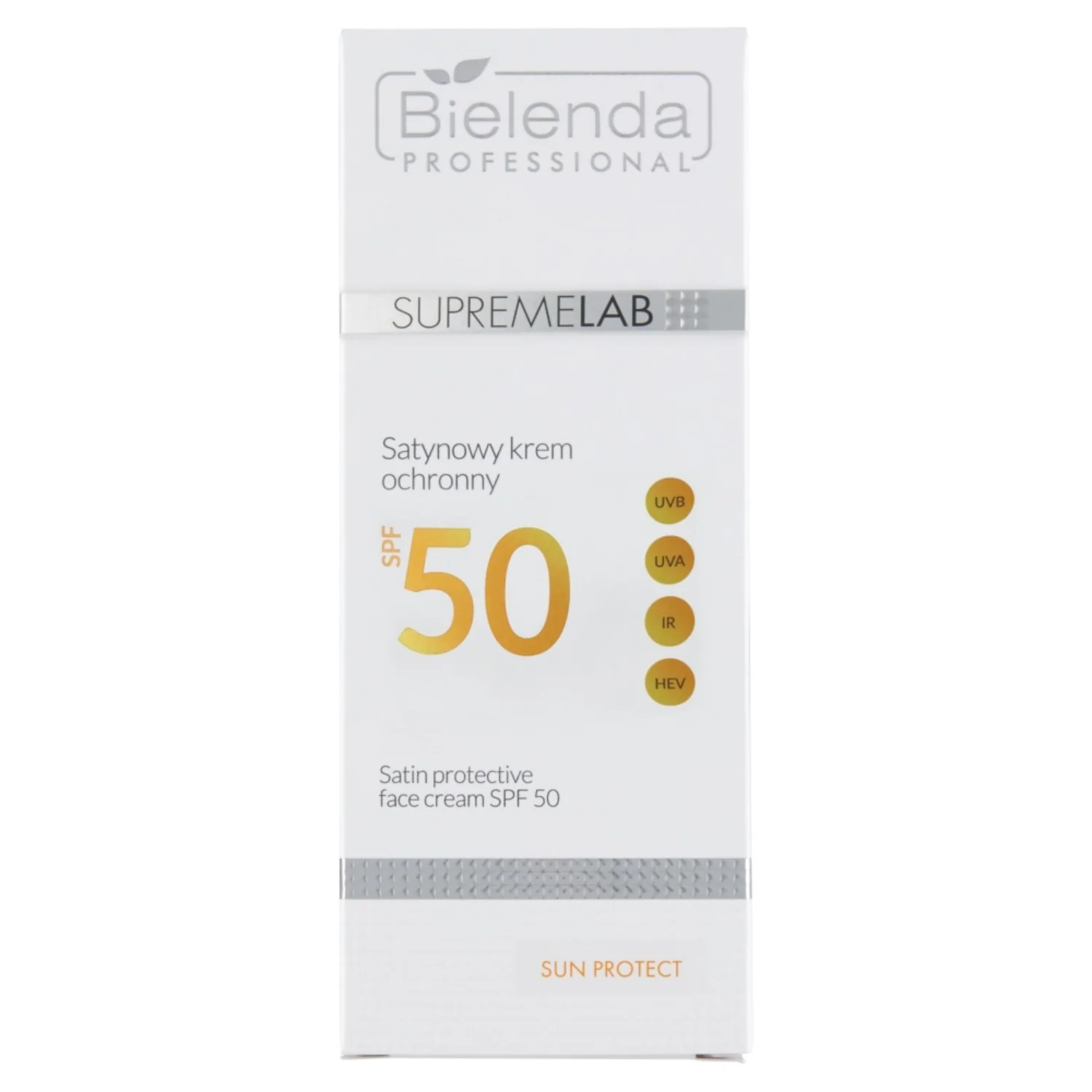 Bielenda Professional SupremeLab satynowy krem ochronny do twarzy z filtrem SPF50, 50 ml