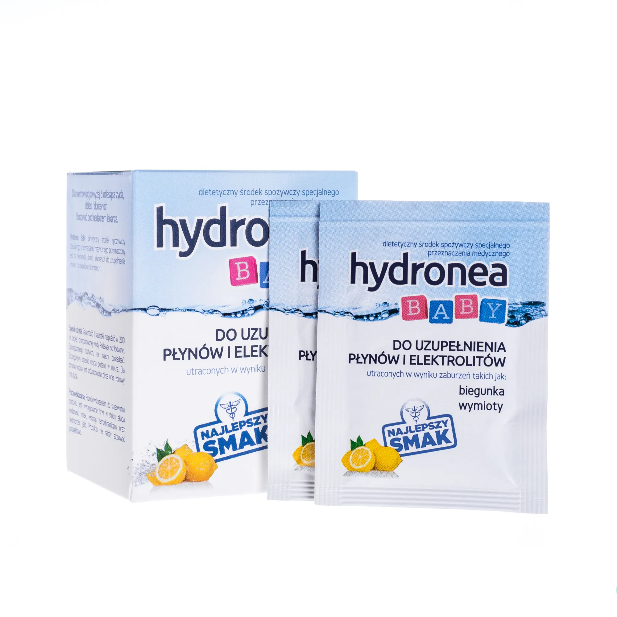Hydronea Baby, suplement diety, smak cytrynowy, 10 saszetek