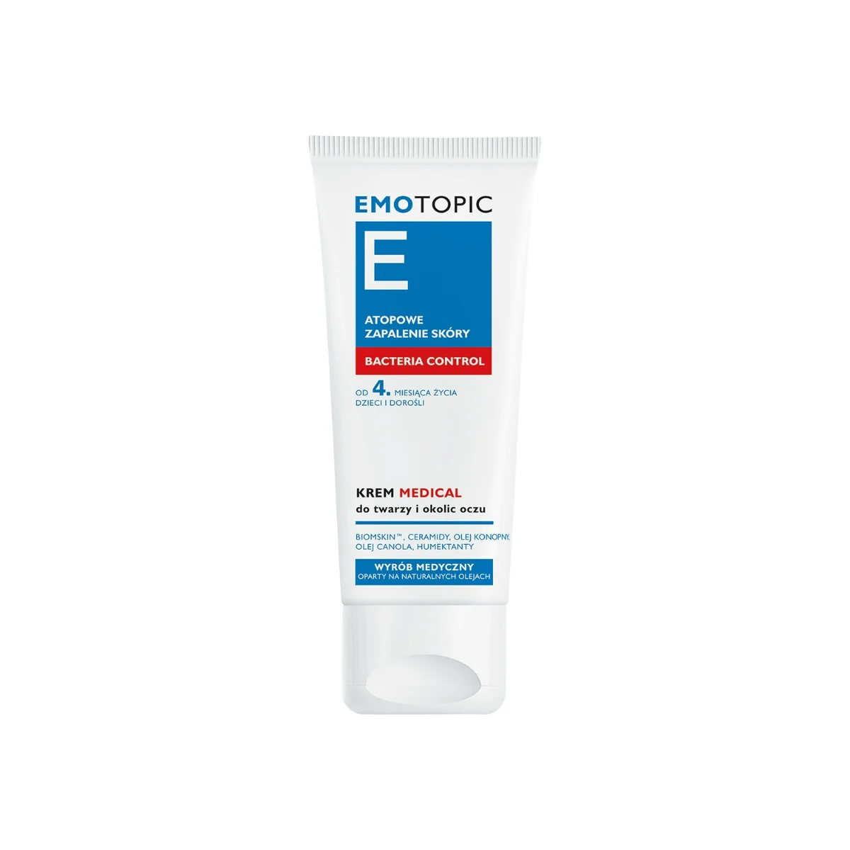 Emotopic Bacteria Control Medical Krem do twarzy i okolic oczu, 50 ml