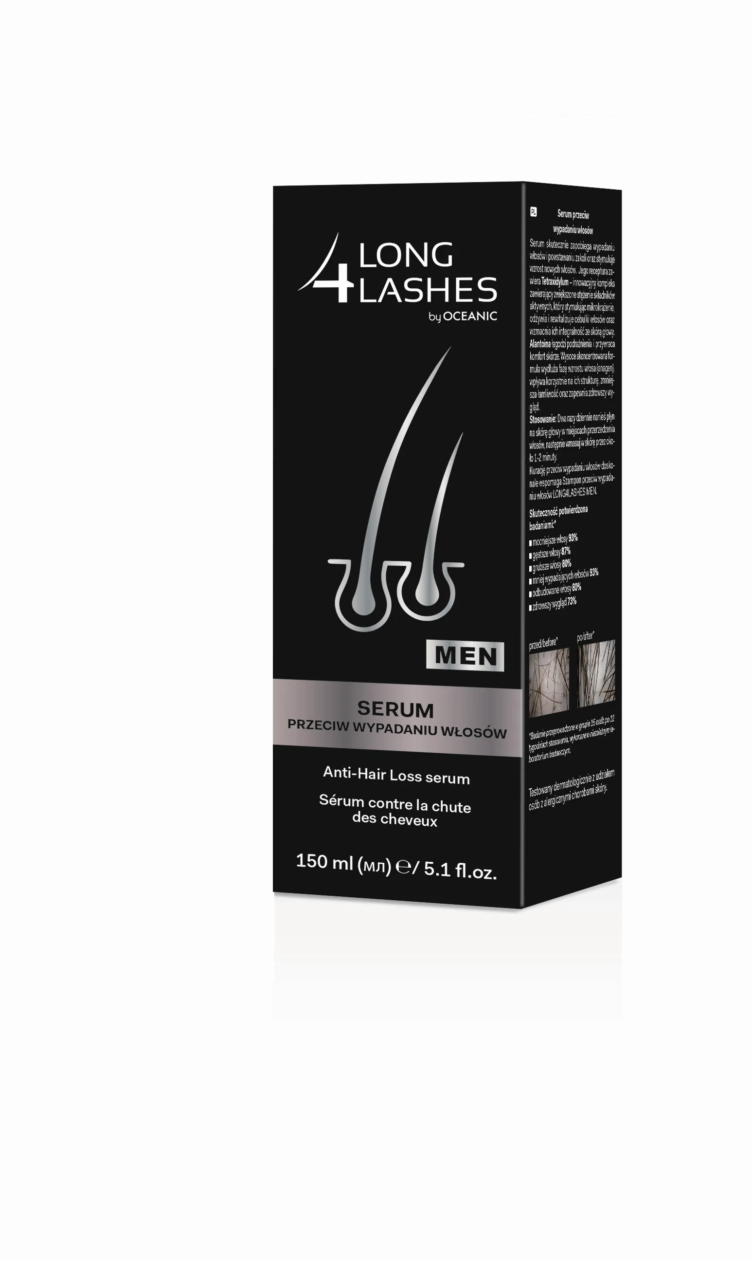 Long 4 Lashes Men, serum przeciw wypadaniu włosów, 150 ml