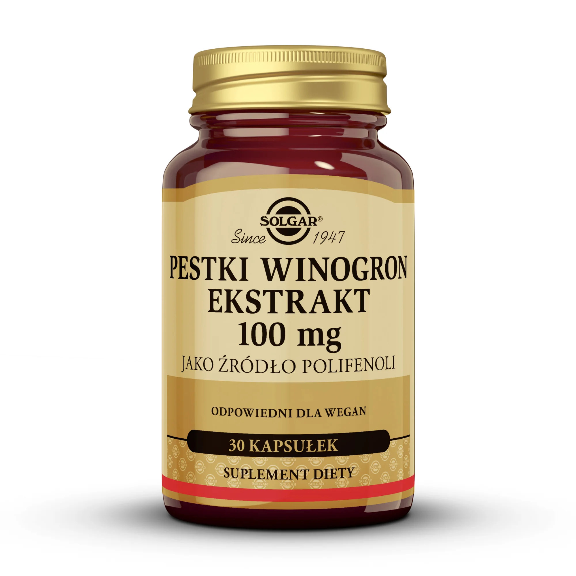 Solgar Pestki Winogron 30 kapsułek