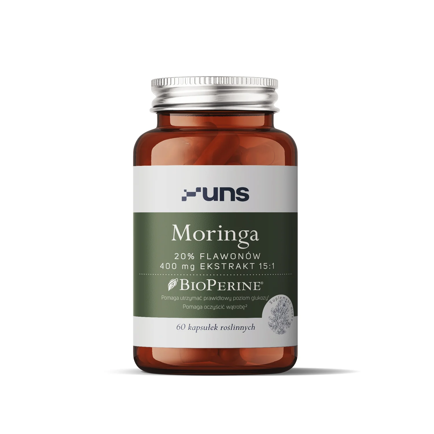 UNS Moringa + BioPerine® 60 kapsułek wege