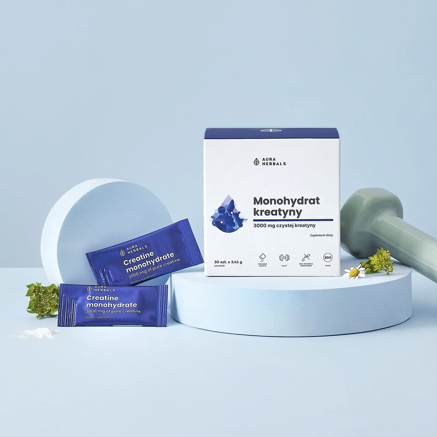 Aura Herbals Kreatyna, monohydrat 30 saszetek x 3,41g