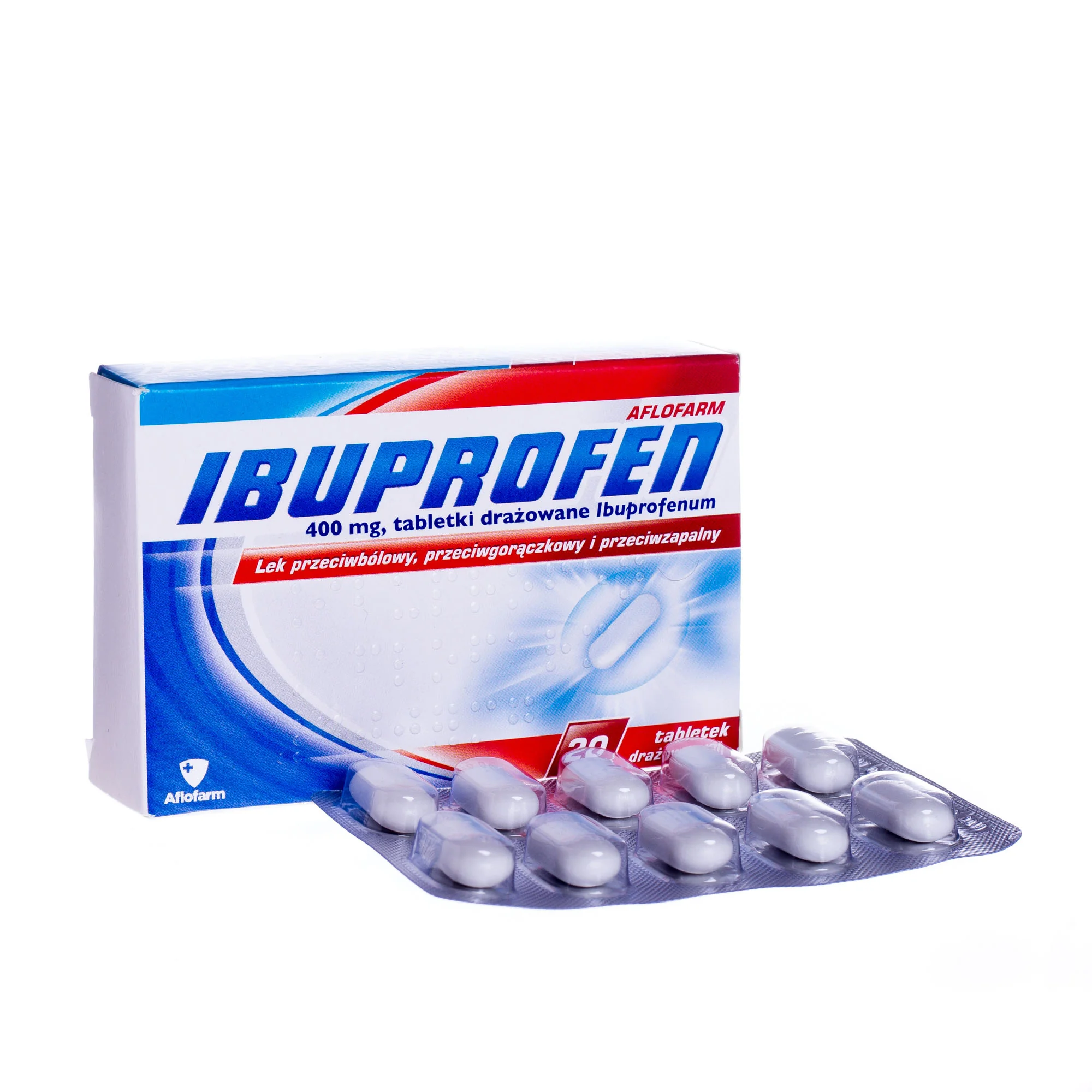 Ibuprofen Aflofarm, 400 mg, 20 tabletek drażowanych 