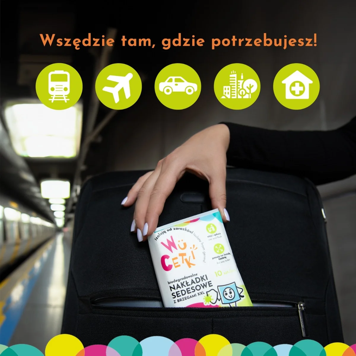 WuCetki jednorazowe papierowe nakładki na toaletę dla dzieci i dorosłych, 10 sztuk