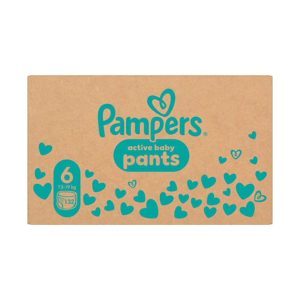 Pampers Active Baby Pants 6 pieluchomajtki, rozmiar 6, 13-19 kg, 132 sztuki