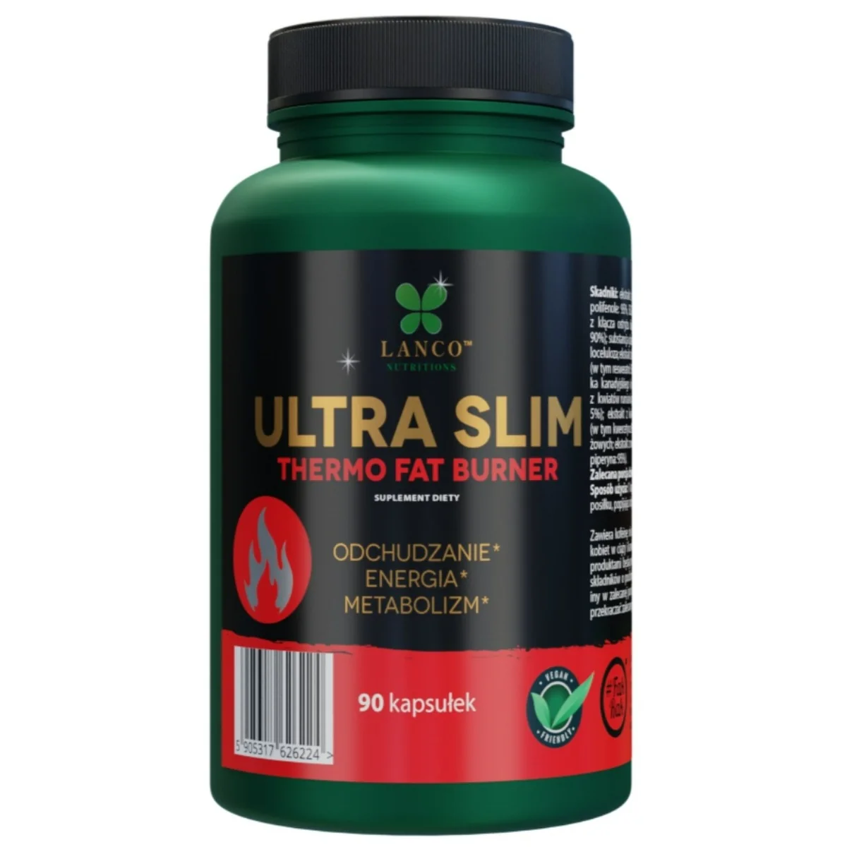 Lanco Nutritions Ultra Slim Thermo Fat Burner na odchudzanie 90 kapsułek