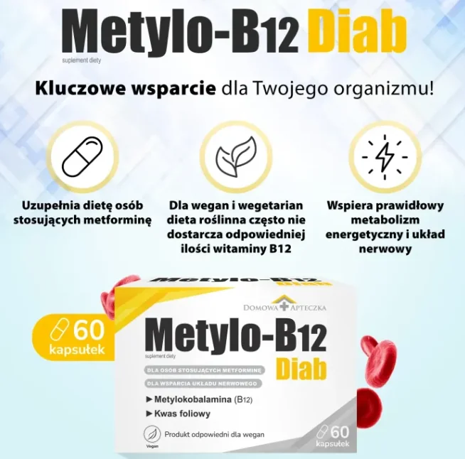 Domowa Apteczka Metylo B-12 Diab 60 kapsułek