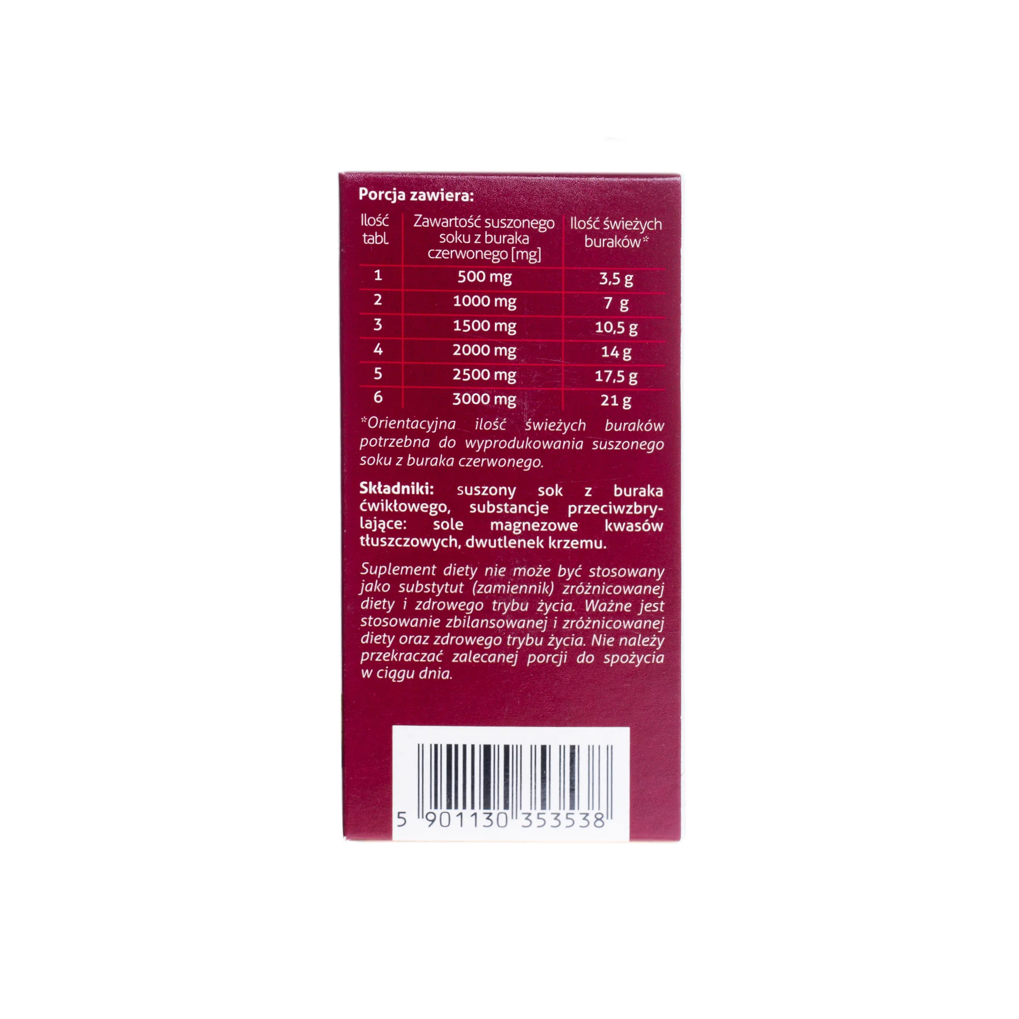Colfarm Burak czerwony 120 tabletek