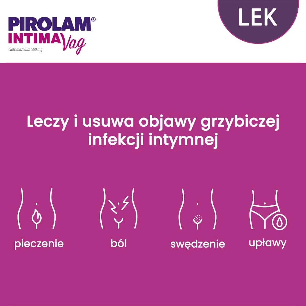 Pirolam Intima Vag 500 mg 1 tabletka dopochwowa