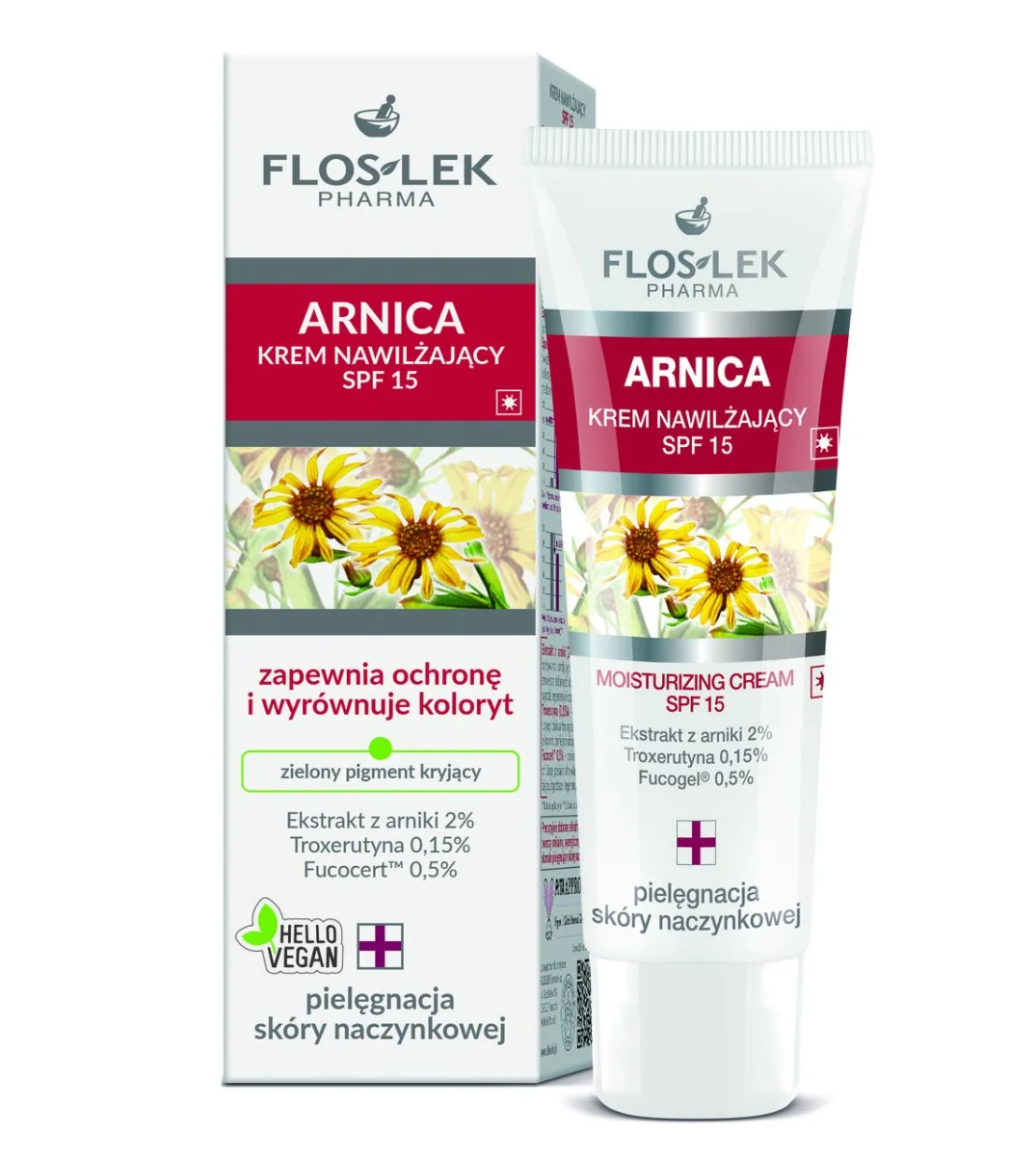Floslek Arnica krem nawilżający SPF 15, 50 ml