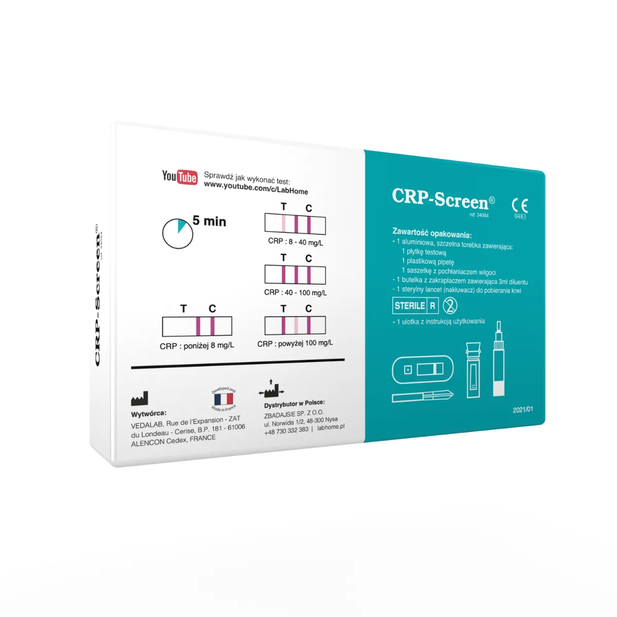 CRP-Screen, ultraczuły test CRP, 1 sztuka 