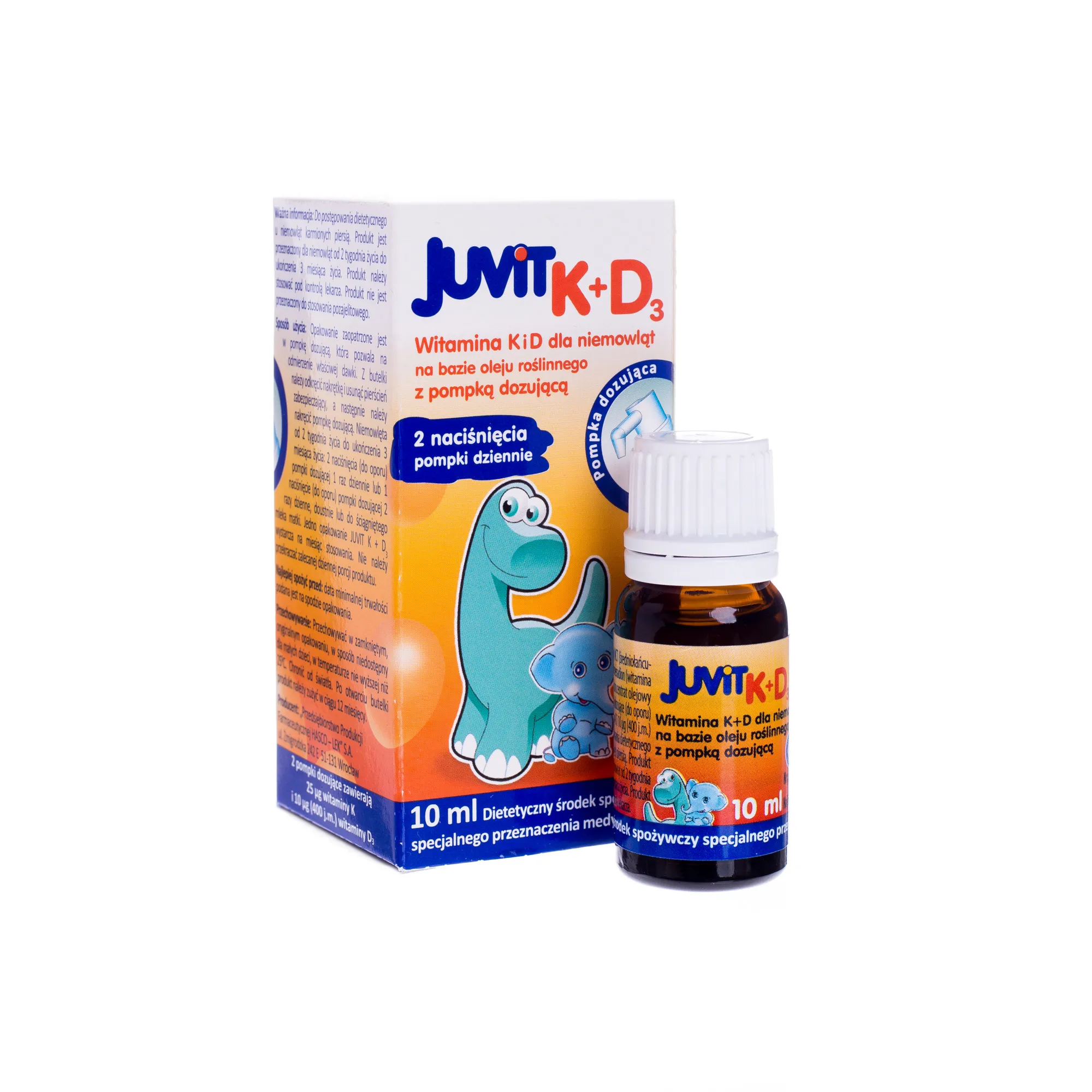 Juvit K+D3 dla niemowląt, 10 ml