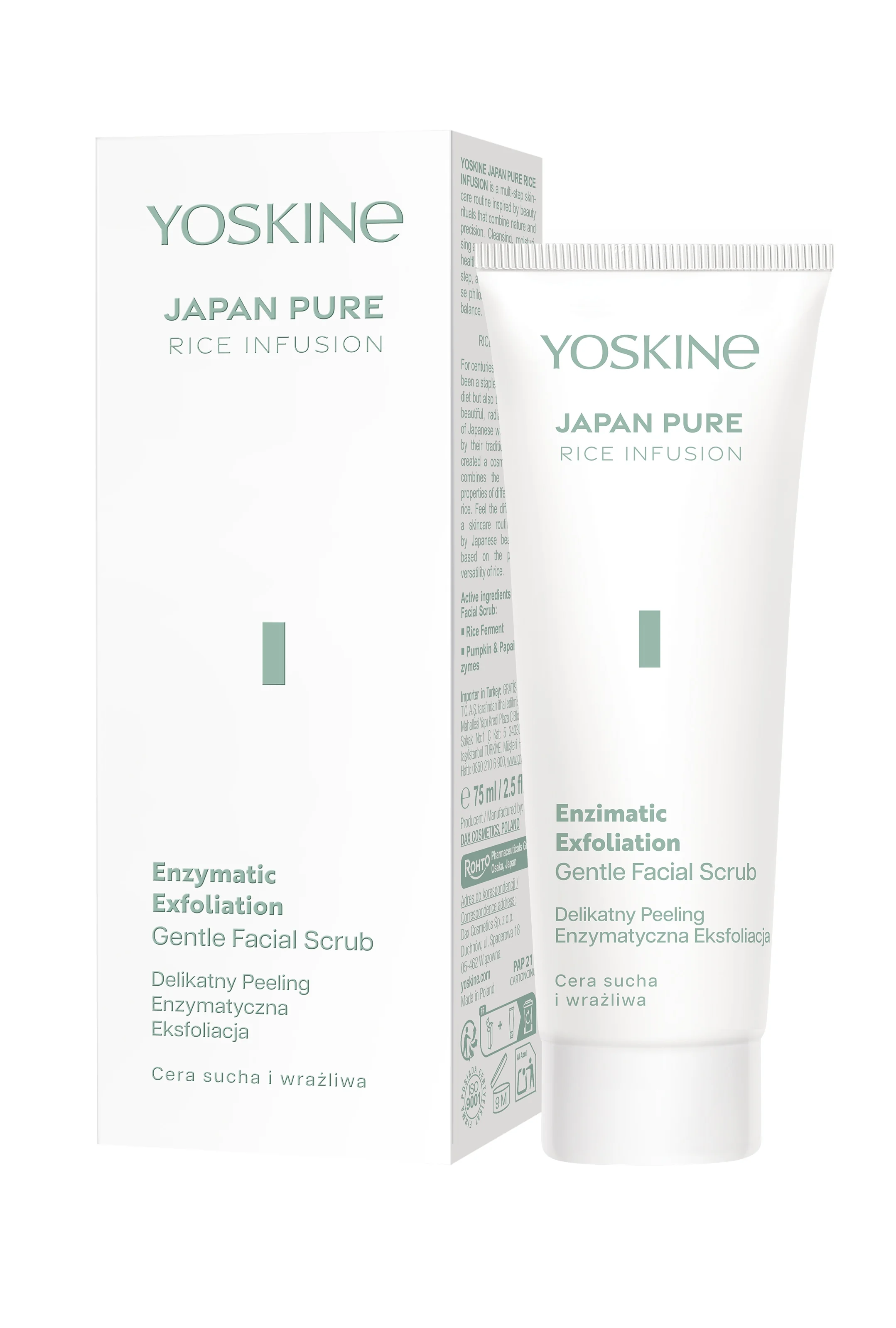 Yoskine Japan Pure Rice Infusion delikatny peeling enzymatyczny, 75 ml