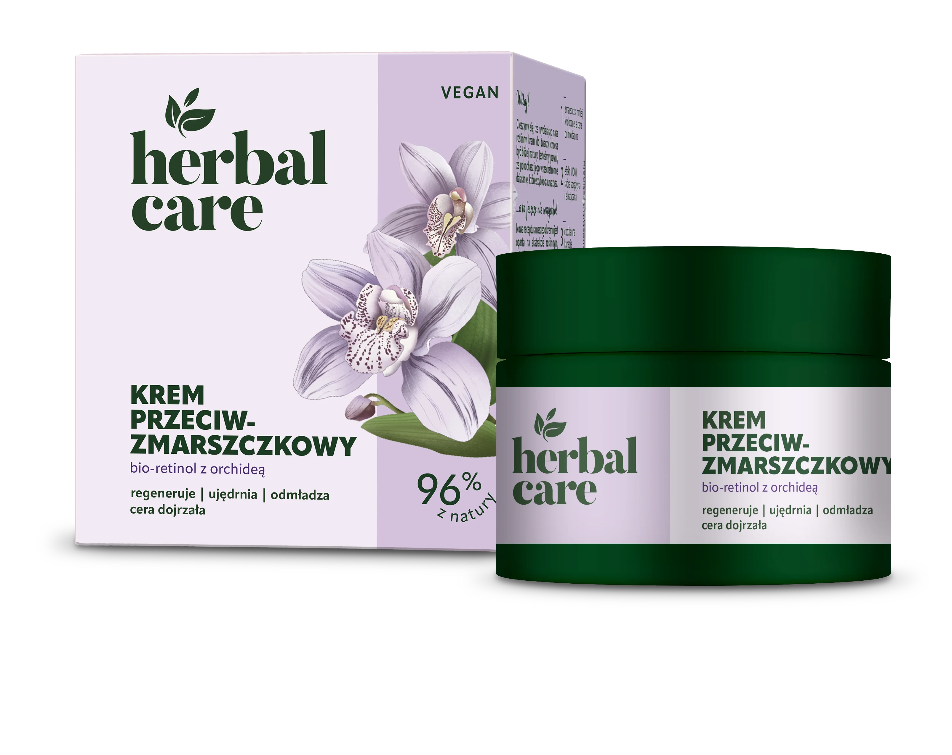 Herbal Care Krem przeciwzmarszczkowy bio-retinol z orchideą, 50 ml
