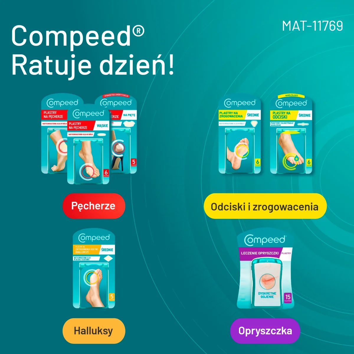 Compeed plastry na odciski średnie, 10 sztuk