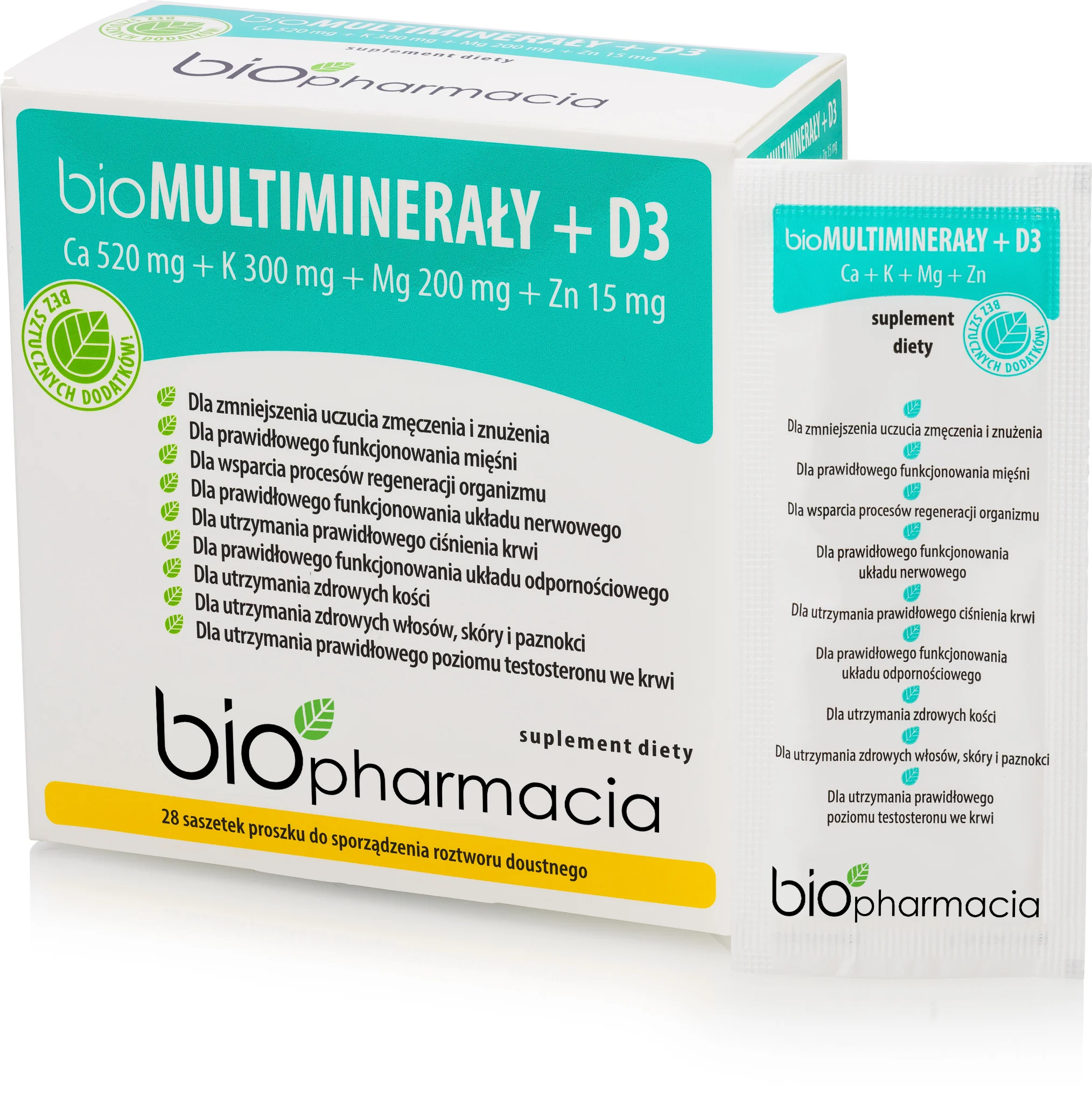 Biofarmacja bioMultiminerały + D3 28 saszetek