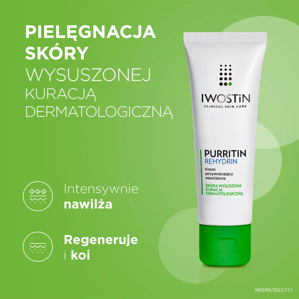 Iwostin Purritin Rehydrin krem przywracający nawilżenie, 40 ml