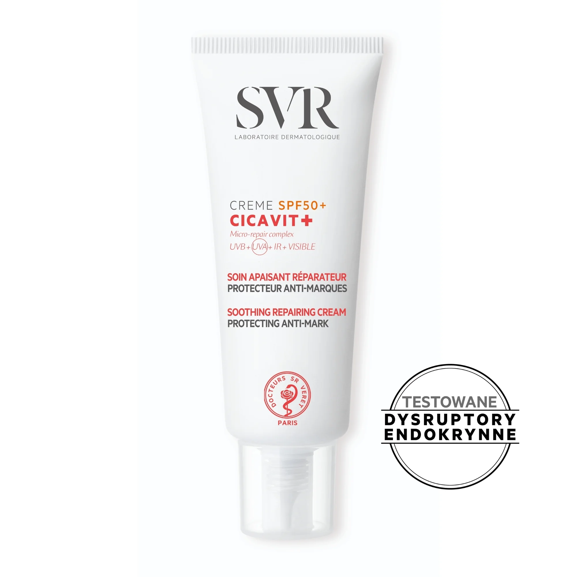 SVR Cicavit+ CremeSPF50+ krem kojąco-regenerujący, przeciw powstawaniu plam, 40 ml