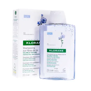Klorane, szampon na bazie włókien lnu, 200 ml 