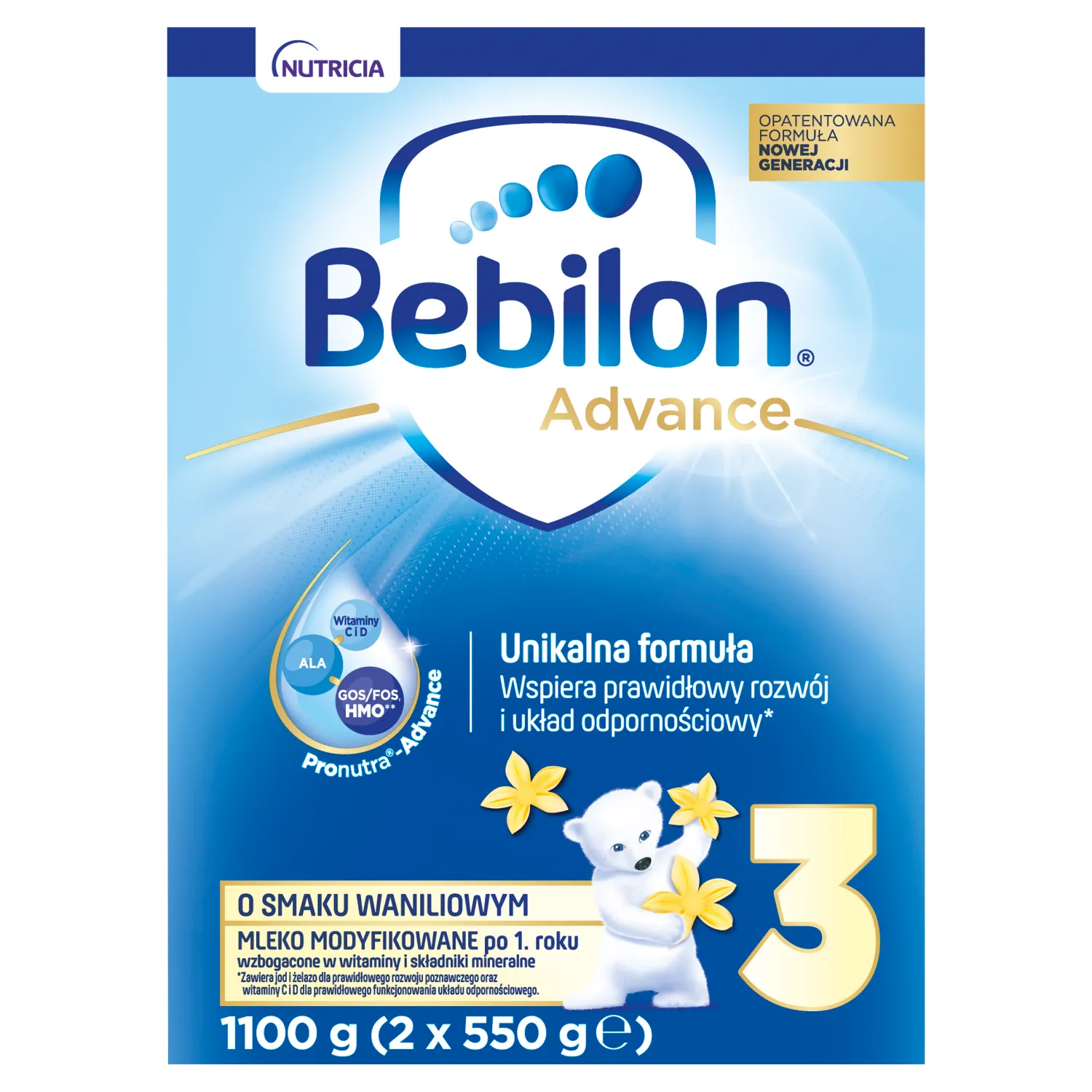 Bebilon 3 Pronutra-Advance, mleko modyfikowane po 1. roku życia, 1100 g