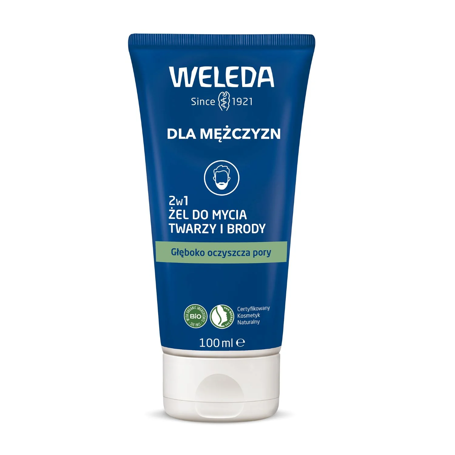 Weleda For Men żel do mycia twarzy i brody 2 w 1, 100 ml