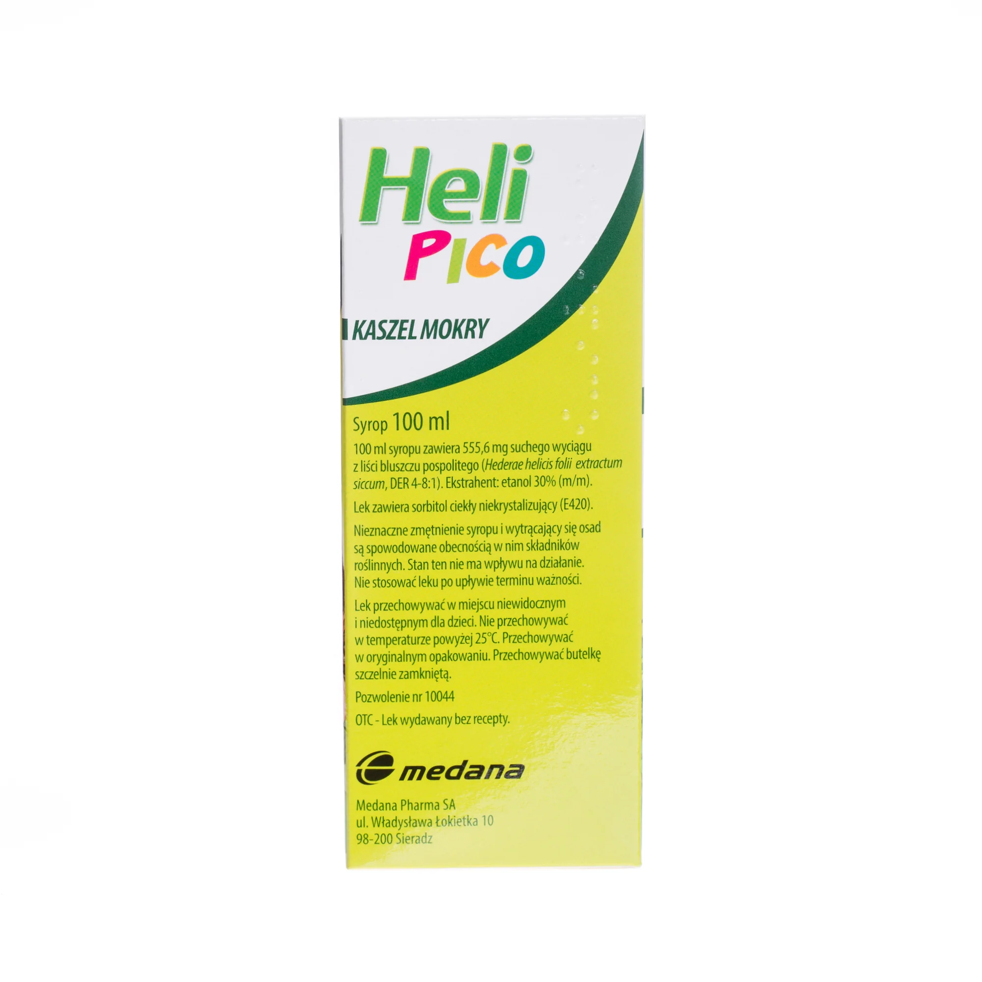 Helipico syrop na kaszel mokry z wyciągiem z liści bluszczu pospolitego, 100 ml