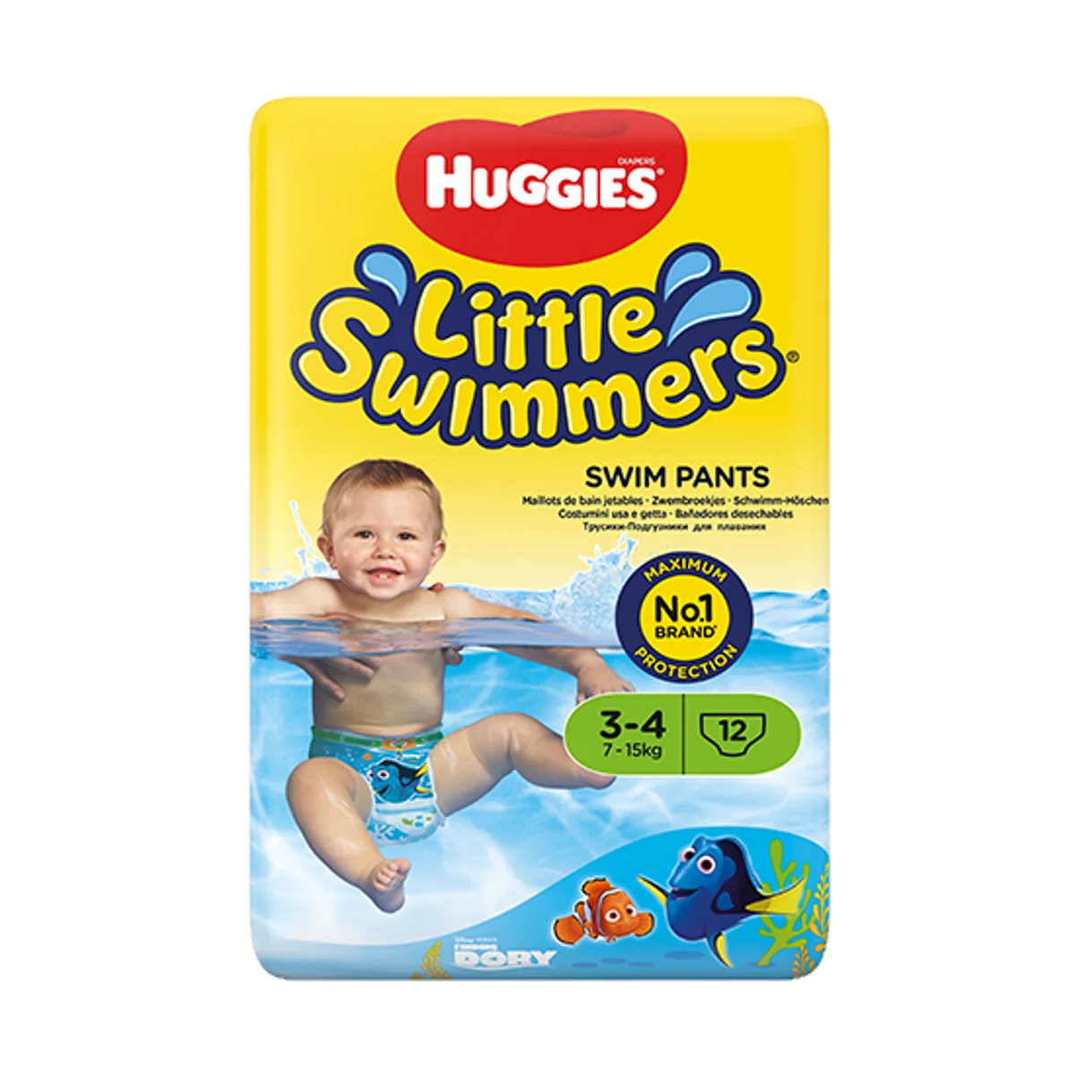 Huggies Little Swimmers pieluchy do pływania, rozmiar 3-4, 7-15 kg, 12 szt.