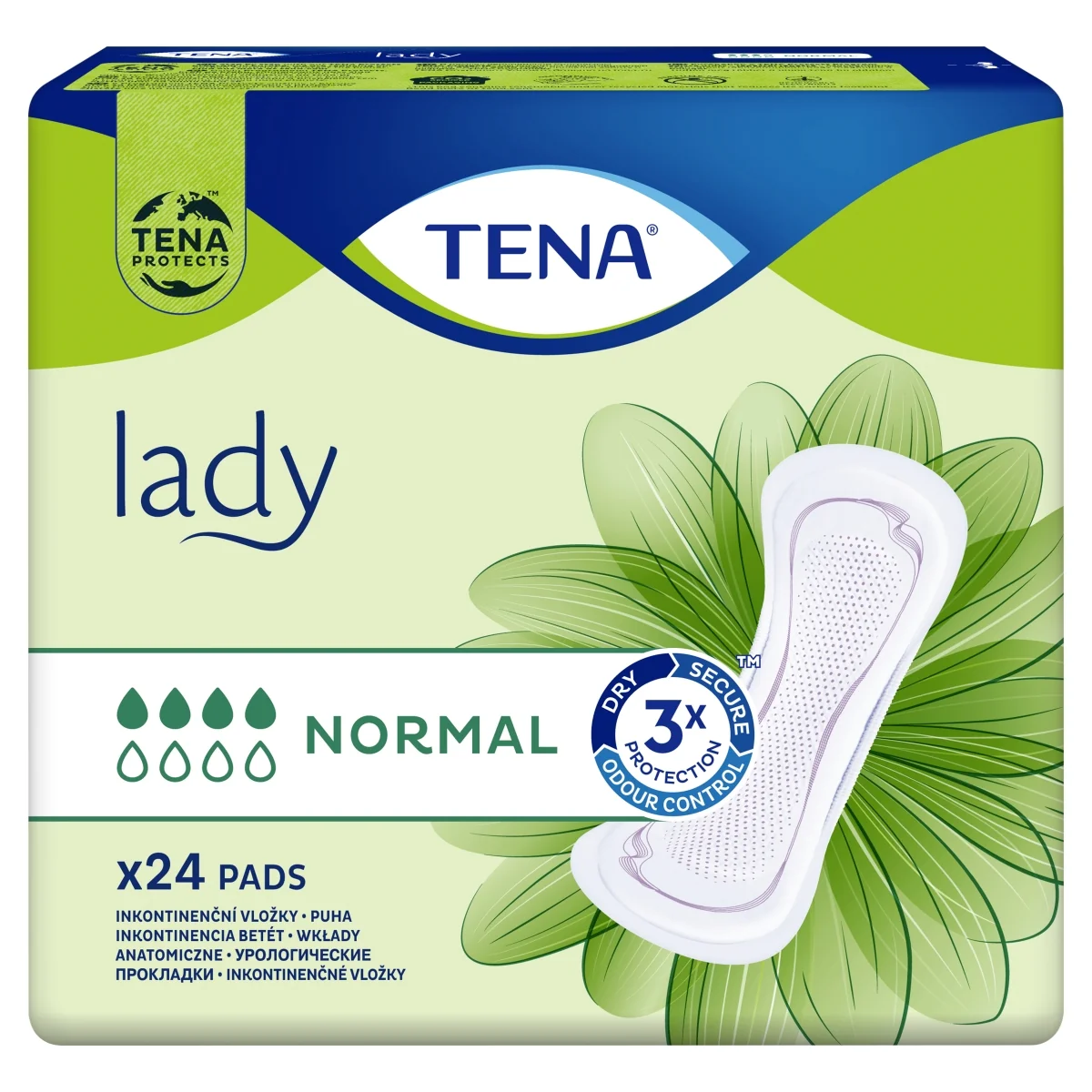 TENA Lady wkłady anatomiczne Normal, 24 sztuki