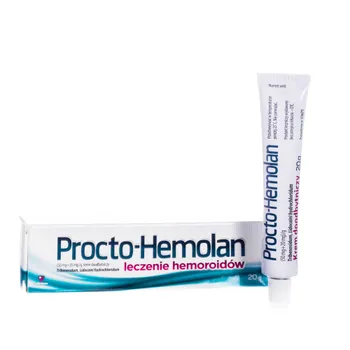 Procto-Hemolan - krem doodbytniczy stosowany w leczeniu hemoroidów, 20 g 