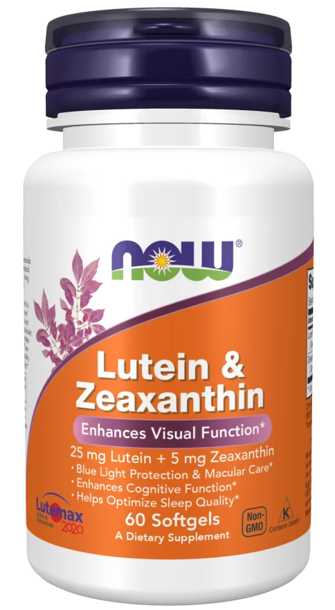 Now Foods Luteina 25 mg i Zeaksantyna 5 mg 60 kapsułek
