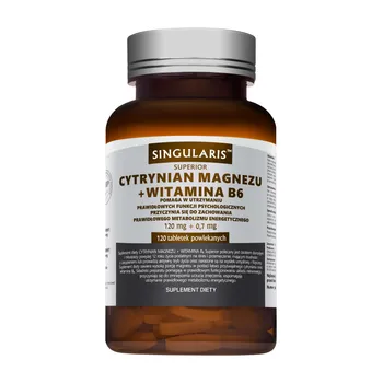 Singularis Superior Cytrynian magnezu + Witamina B6, suplement diety, 120 tabletek 