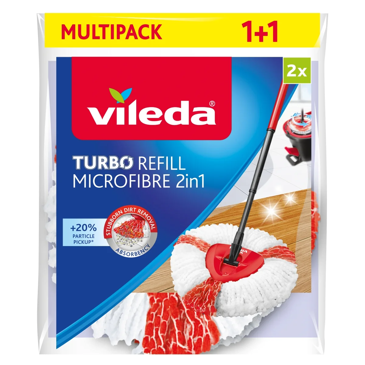 Vileda Turbo 2w1 wkład do mopa obrotowego, 2 sztuki