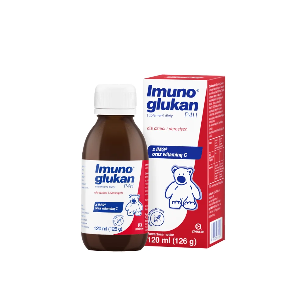 Imunoglukan syrop dla dzieci powyżej 3. roku życia, 120 ml. Data ważności: 31.10.2026