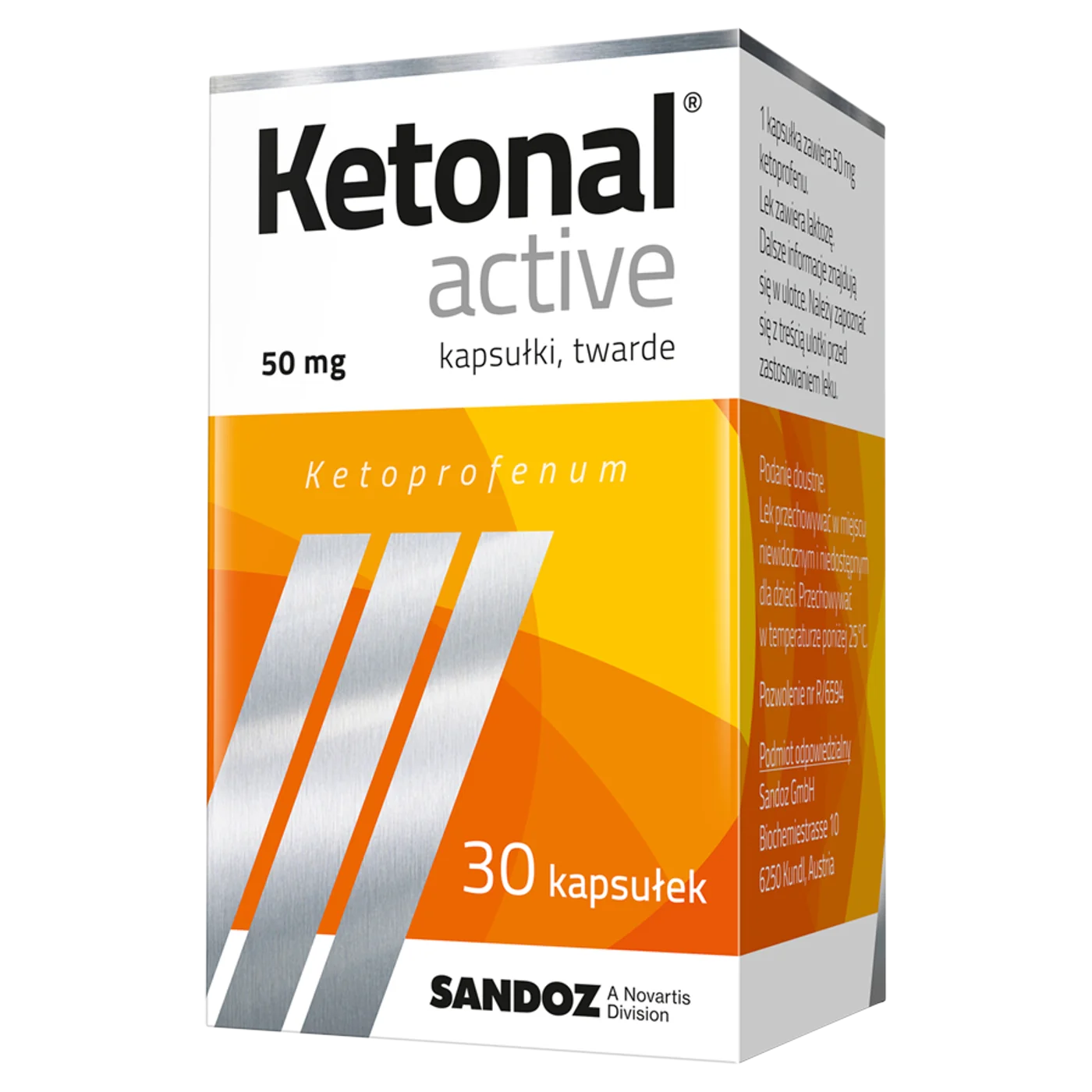 Ketonal Active 50 mg 30 kapsułek