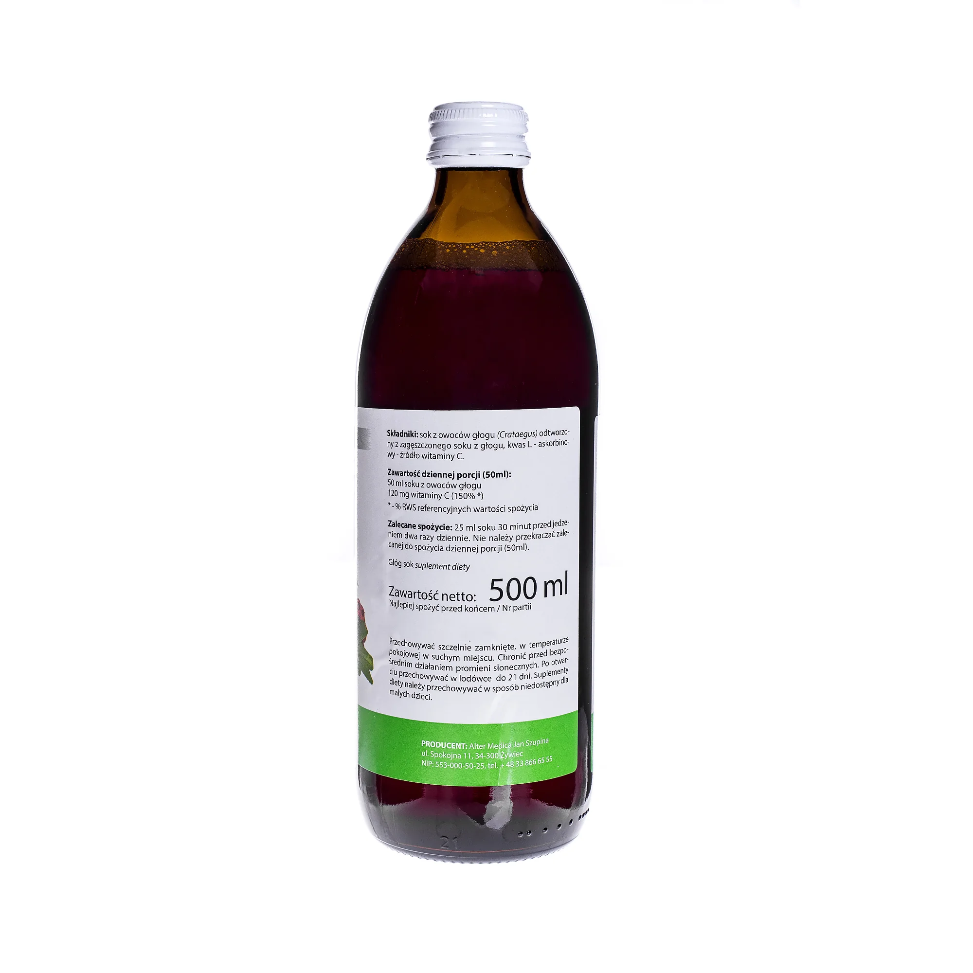 Alter Medica sok z głogu, 500 ml