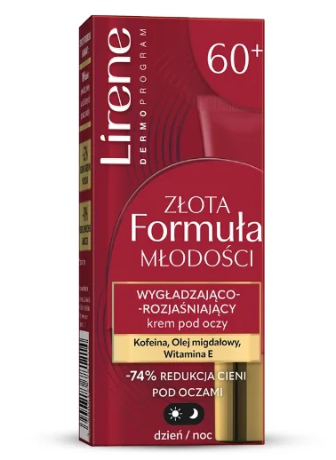Lirene Złota Formuła Młodości wygładzająco-rozjaśniający krem pod oczy, 15 ml