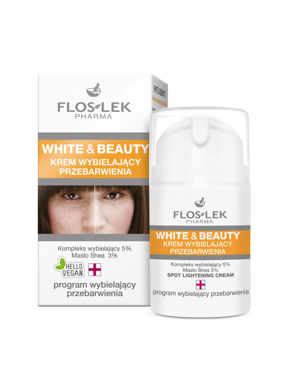 Flo-Lek White Beauty, krem intensywnie wybielający przebarwienia, 50 ml